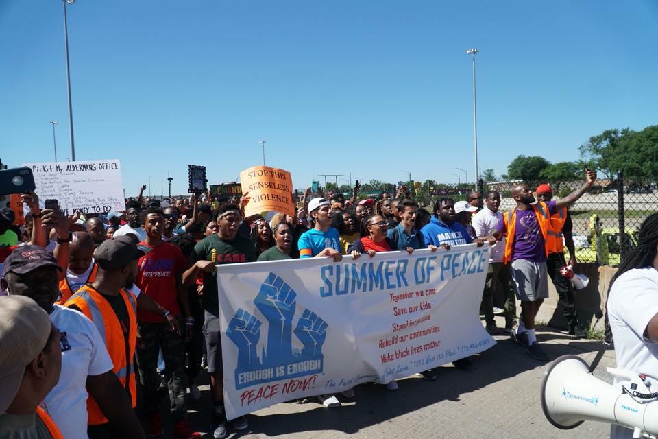 The Brave youth leaders along with Father Pfleger led the march to shut down the 79th Dan Ryan